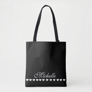Tote Bag Élégant Monogramme noir