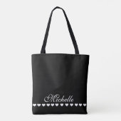 Tote Bag Élégant Monogramme noir (Dos)