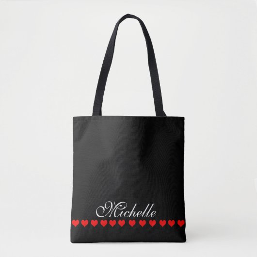 Tote Bag Élégant Monogramme noir (Devant)