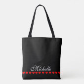 Tote Bag Élégant Monogramme noir (Dos)