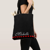 Tote Bag Élégant Monogramme noir (De près)