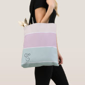 Tote Bag Élégant Monogramme personnalisé Ombre rose (De près)