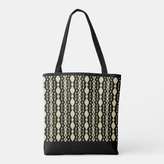 Tote Bag Elégant Motif beige noir et sable (Dos)