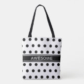 Tote Bag Élégant Noir & Blanc (Dos)