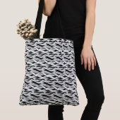 Tote Bag Élégant noir et blanc (De près)