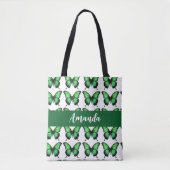 Tote Bag Élégant nom du Motif vert Butterly (Devant)