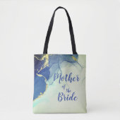 Tote Bag Elégant or et bleu Abstrait mère de la mariée (Devant)