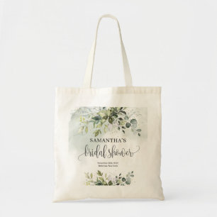 Tote Bag Élégant or vert d'eucalyptus botanique