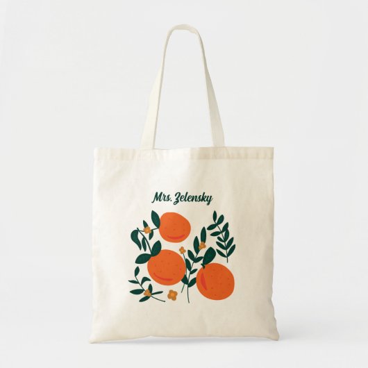 Tote Bag Elégant Orange Breeze (Devant)