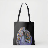 Tote Bag élégant paon (Devant)
