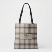 Tote Bag Elegant Plaid Bag – Handmade Craftsmanship (Devant)