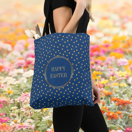 Tote Bag Elégant Pois Christian Happy Chasse aux oeufs de P