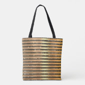 Tote Bag Élégant poussette moderne élégant rayures dorées (Dos)