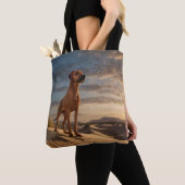 Tote Bag Élégant Rhodesian Ridgeback Shoulder Fourre-tout (De près)