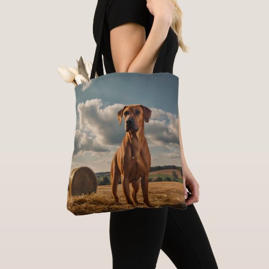Tote Bag Élégant Rhodesian Ridgeback Shoulder Fourre-tout (De près)