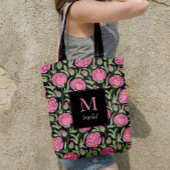 Tote Bag Elégant rose Peony Flowers Personnalisé