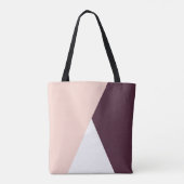Tote Bag Élégant rougissent le rose et les triangles (Dos)