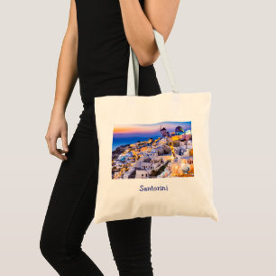 Tote Bag Elégant Santorin Grèce Pittoresque