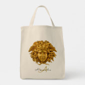 Tote Bag Elégant Script Medusa Haute Couture Chic Noir (Dos)