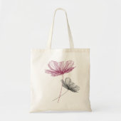 Tote Bag Élégant Simple Fleur violette mignonne Boho Girly (Devant)