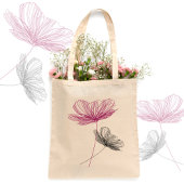 Tote Bag Élégant Simple Fleur violette mignonne Boho Girly 