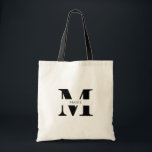 Tote Bag Élégant simple Noir moderne Monogramme personnalis<br><div class="desc">Ce sac fourre-tout noir élégant et moderne est l'accessoire ultime pour toute fête ou cadeau de femme de chambre. Il présente un design épuré et minimaliste, parfait pour toutes les occasions. La couleur noire sophistiquée dégage une élégance intemporelle, tandis que le monogramme personnalisé Name Initial ajoute une touche d'individualité et...</div>