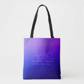 Tote Bag Élégant texte modifiable et couleur violet moderne (Devant)