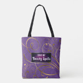 Tote Bag Élégant texte personnalisable fleurit Damask (Dos)