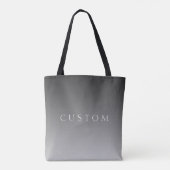 Tote Bag Élégant texte sur simple moderne gris ombre dégrad (Dos)