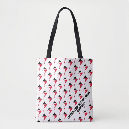 Tote Bag Élégant TRINIDAD TOBAGO DRAPEAU Écriture chrétienn (Devant)