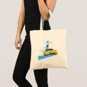 Tote Bag Elegant Vette Cruise Illustration (Devant (produit))