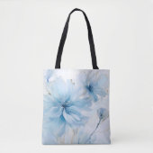 Tote Bag Elégante aquarelle à fleurs florales d'Aquarelle (Devant)