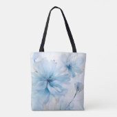 Tote Bag Elégante aquarelle à fleurs florales d'Aquarelle (Dos)