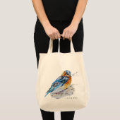 Tote Bag Elégante aquarelle Bluebird Personnaliser (Devant (produit))