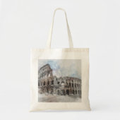 Tote Bag Elégante aquarelle Colisée Rome Italie Fourre-tout (Devant)