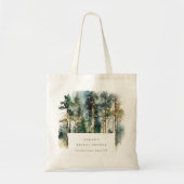 Tote Bag Elégante aquarelle Fête des mariées forestière (Devant)