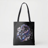 Tote Bag Elégante aquarelle Scorpio Zodiac noir (Devant)