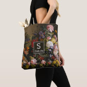Tote Bag Elégante Baroque Fleurs Encore Vie Peinture Art (De près)