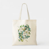 Tote Bag Élégante Bouteille de Parfum avec Orchidée Blanche (Dos)