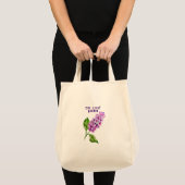 Tote Bag Élégante branche lilas aquarelle (Devant (produit))