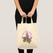 Tote Bag Élégante branche lilas aquarelle (Devant (produit))