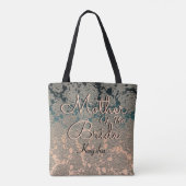 Tote Bag Elégante Champagne Turquoise Mère De La Mariée (Dos)