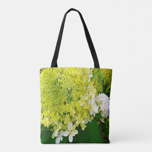 Tote Bag Élégante Chartreuse Vert Limelight Hydrangea (Dos)