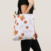 Tote Bag Élégante chute automne blanc (De près)