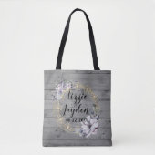 Tote Bag Elégante couronne florale Mariage rustique Fourre- (Devant)