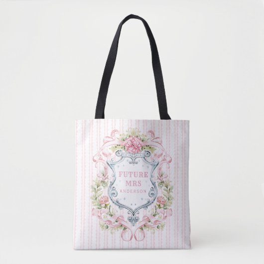 Tote Bag Élégante crête florale | Future Mme (Devant)