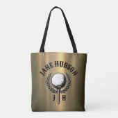 Tote Bag Elégante Dames Monogram Golf Design (Dos)