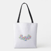 Tote Bag Elégante décoration florale motif (Dos)