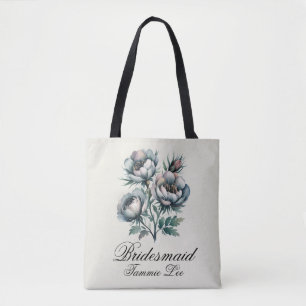Tote Bag Élégante demoiselle d'honneur de mariage verte et