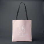 Tote Bag Élégante demoiselle d'honneur personnalisée en noi<br><div class="desc">Elegant Black and White Personnalisé Bridesmaid Cadeaux avec monogramme personnalisé en blanc élégant style de police de script avec le nom et le titre de bridesmaid dans le style de police serif classique sur arrière - plan rose vif. Aussi parfait pour Maid of Honor, Flower Girl, Mother of the Bride...</div>